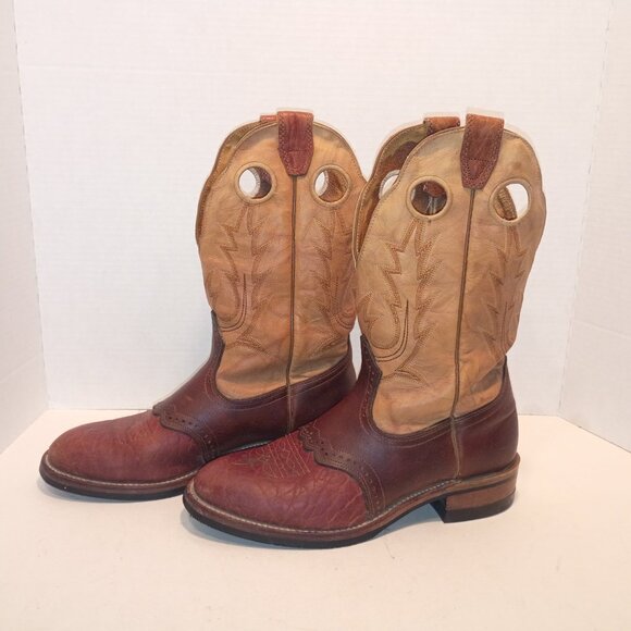 BOULET Canada Ladies 8.5 Western Boots Apache Whaler Buckskin 3131 - Picture 6 of 14